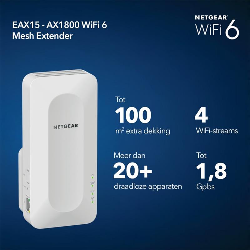 Netgear EAX15 1200 Mbit/s Wit