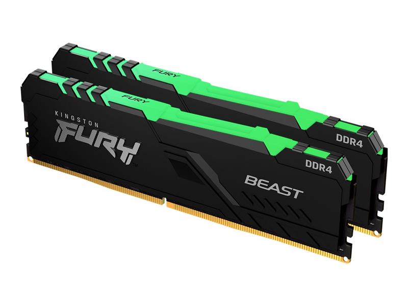 Kingston 16GB 3200MHz DDR4 DIMM 2K FURY Beast RGB