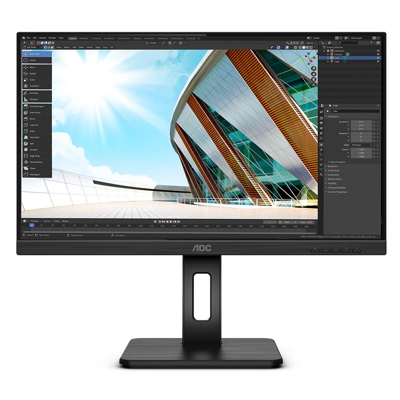 AOC Q24P2Q LED display 60,5 cm (23.8"") 2560 x 1440 Pixels Quad HD Zwart