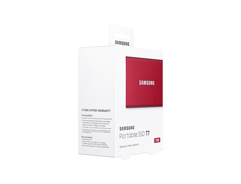 Samsung T7 2000 GB Rood