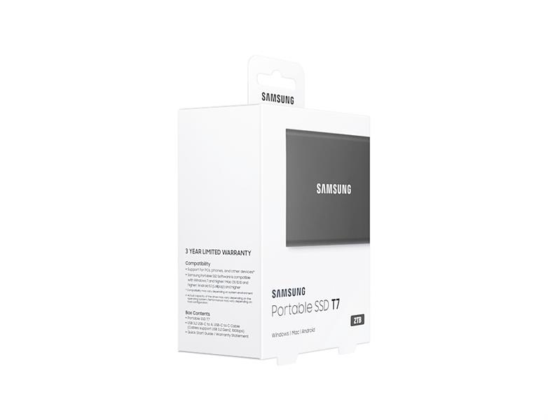 Samsung Portable SSD T7 2 TB Grijs