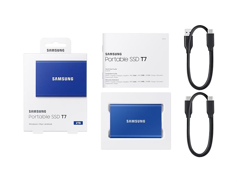 Samsung T7 2000 GB Blauw