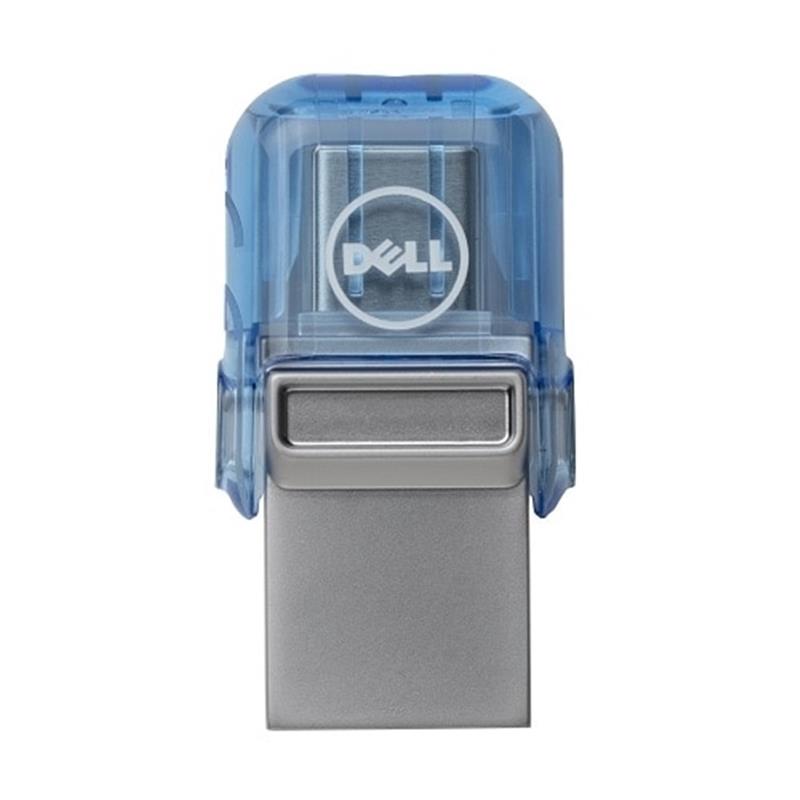 DELL AB135440 USB flash drive 32 GB USB Type-A / USB Type-C 3.2 Gen 1 (3.1 Gen 1) Blauw, Zilver