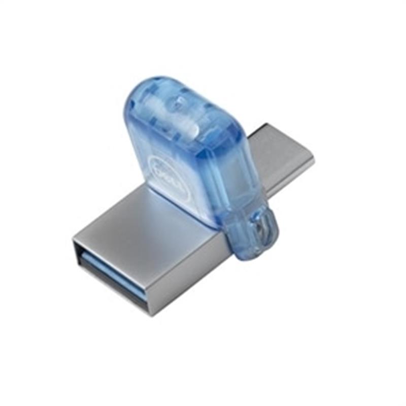DELL AB135440 USB flash drive 32 GB USB Type-A / USB Type-C 3.2 Gen 1 (3.1 Gen 1) Blauw, Zilver