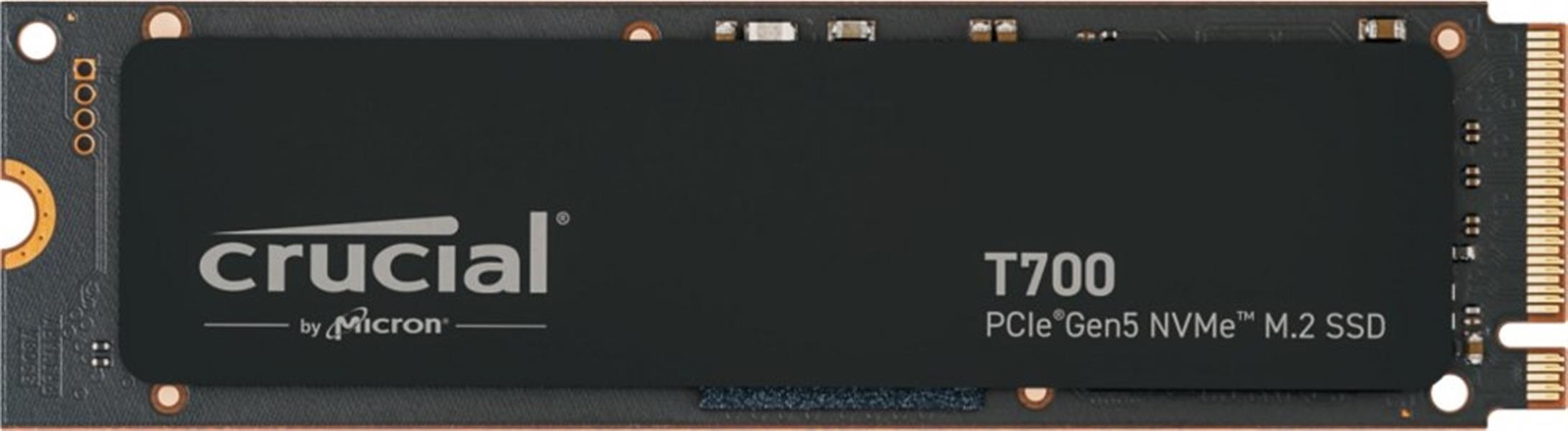 Crucial T700 SSD 2TB M 2 PCIe Gen 5 NVMe 3D NAND 11800 12400 MB s No Heatsink