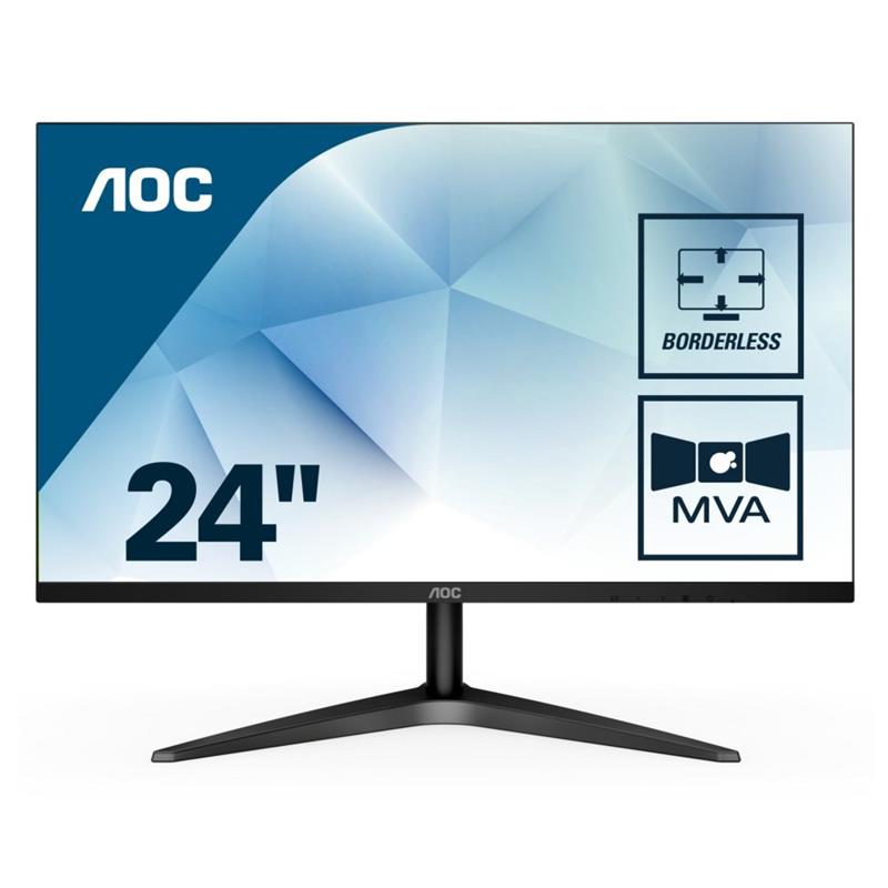 AOC Basic-line 24B1H computer monitor 59,9 cm (23.6"") 1920 x 1080 Pixels Full HD LED Flat Mat Zwart