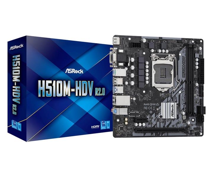 Asrock H510M-HDV R2.0 Intel H510 LGA 1200 micro ATX