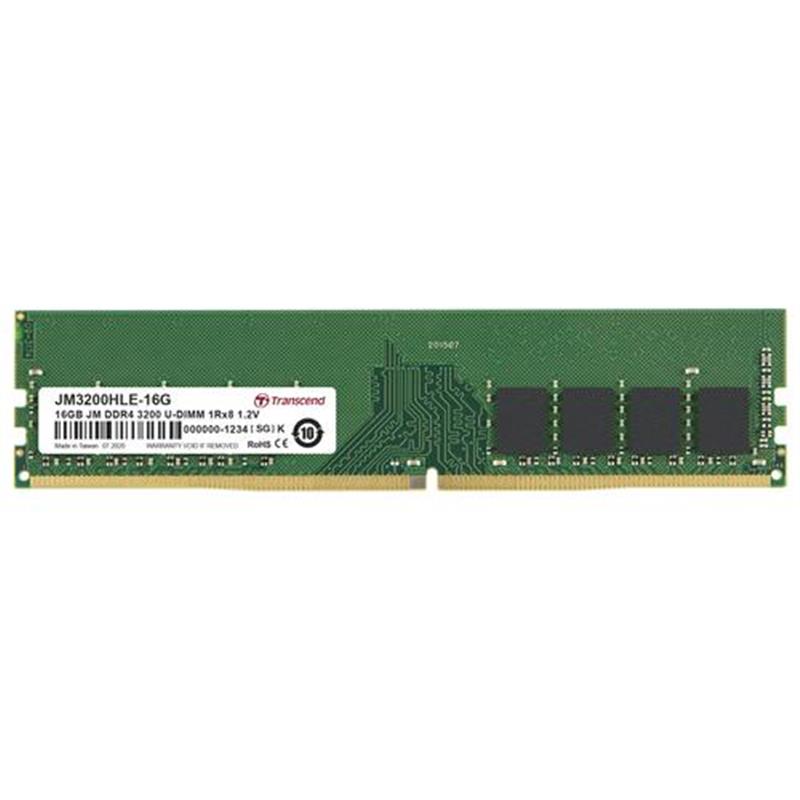 Transcend JetRAM 16GB DDR4 3200Mhz U-DIMM 1Rx8 2Gx8 CL22 1 2V