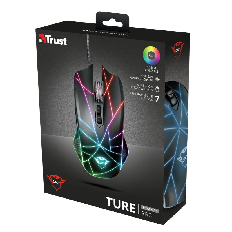 Trust GXT160X Ture - Gaming Muis - RGB - LED