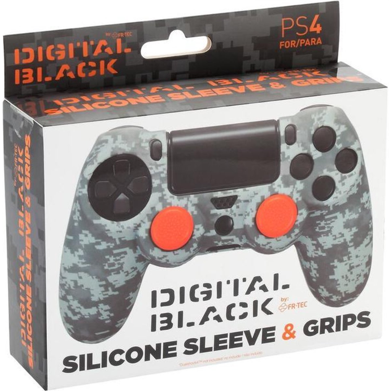 Siliconen hoes voor Sony Dualshock controller en Grips - Camouflage - Pixel Black