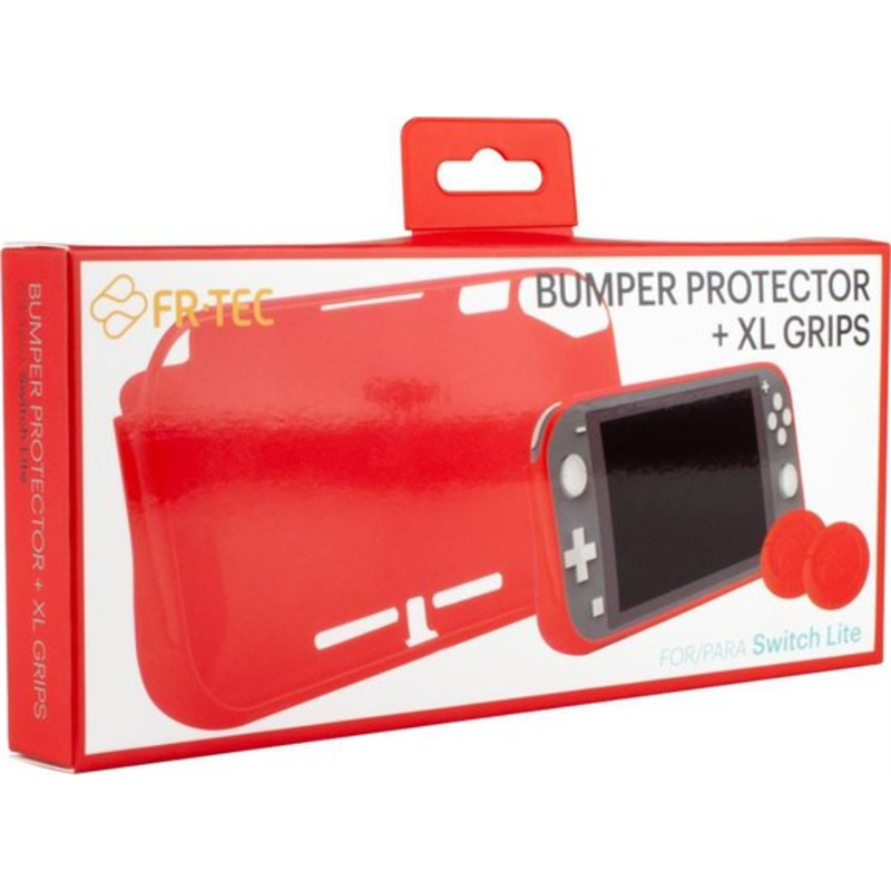 Nintendo Switch Lite Protection Bumper met XL Thumb Grips - Rood