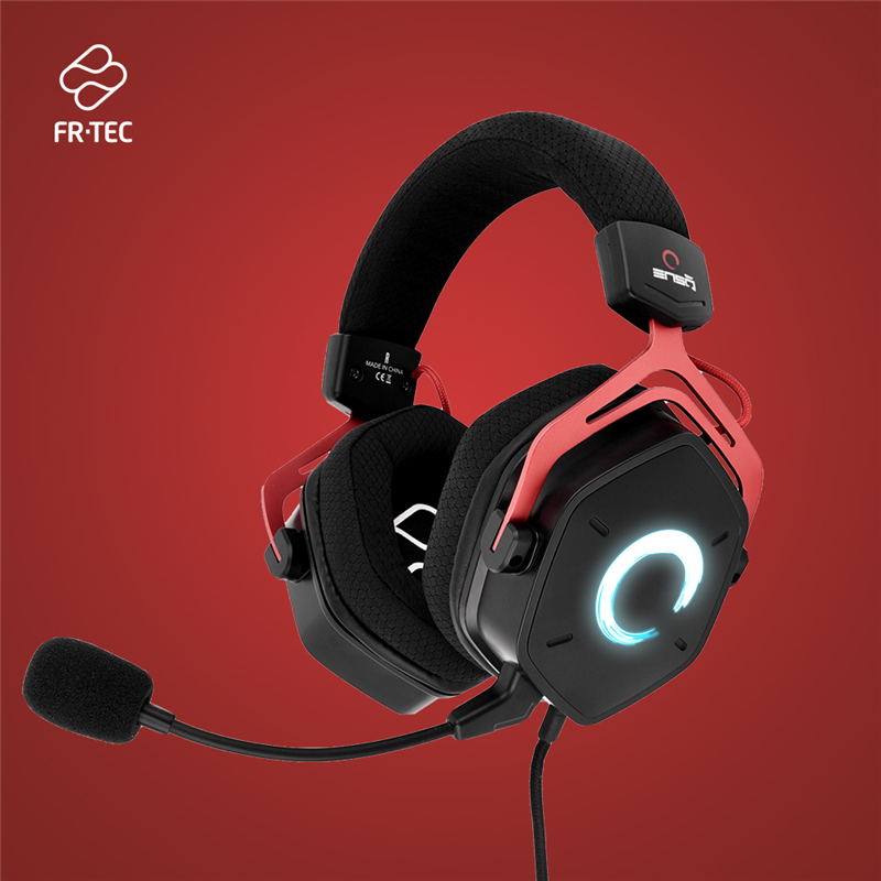 FR-TEC Enso Headset Bedraad Hoofdband Gamen Zwart, Rood