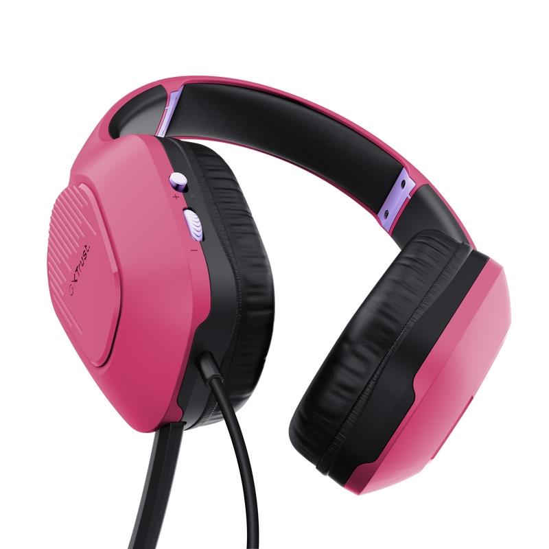 Trust GXT 415P Zirox Headset Bedraad Hoofdband Gamen Roze