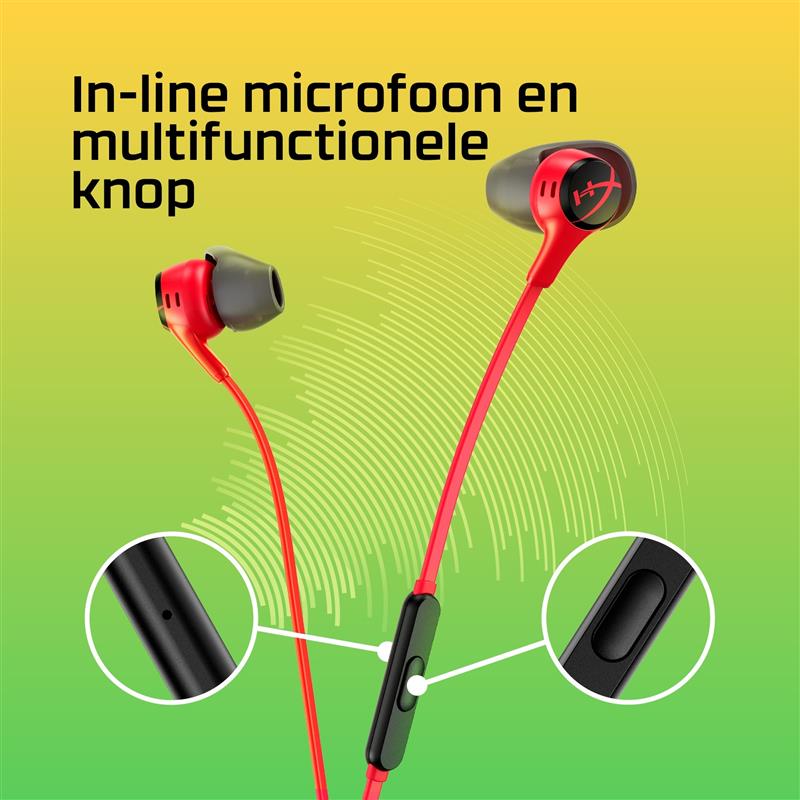 HyperX Cloud Earbuds II rood