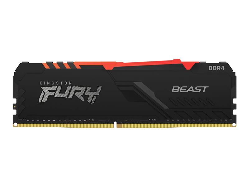 Kingston Technology FURY Beast RGB geheugenmodule 64 GB 4 x 16 GB DDR4 3600 MHz