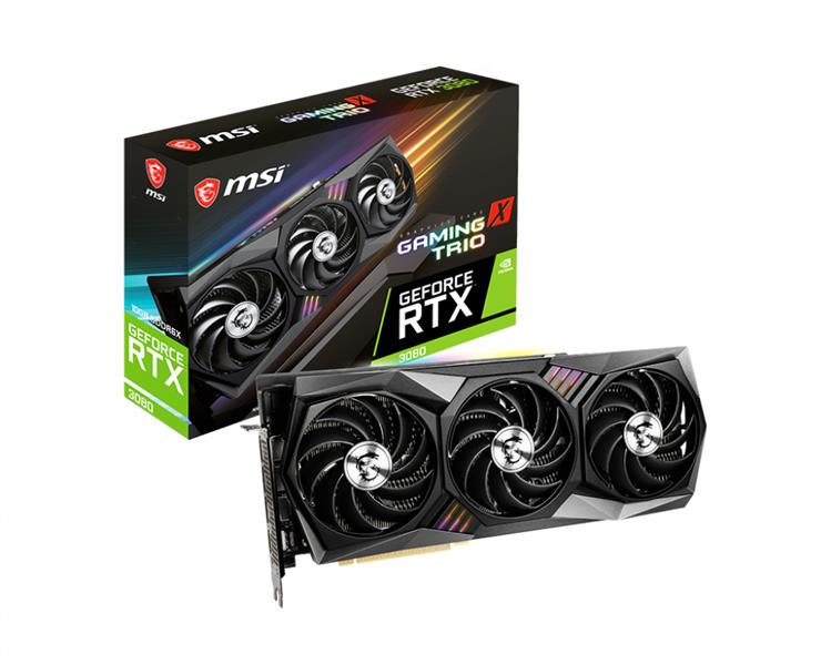 MSI GAMING RTX 3080 X TRIO 10G videokaart NVIDIA GeForce RTX 3080 10 GB GDDR6X