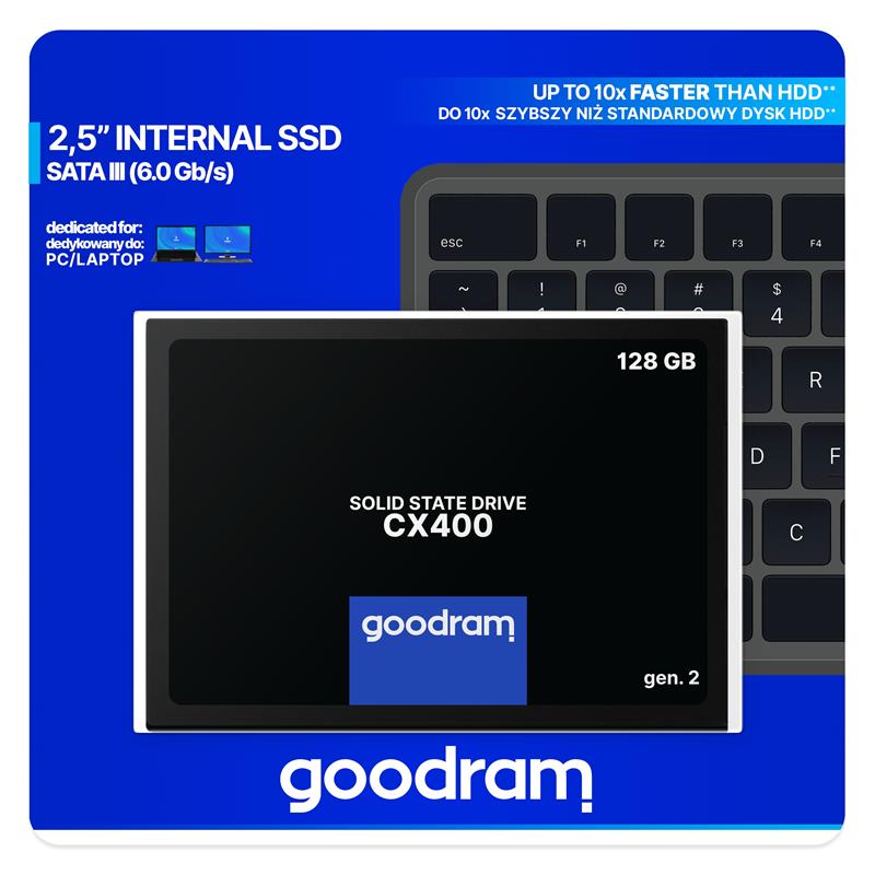 Goodram CX400 gen.2 2.5"" 128 GB SATA III 3D TLC NAND