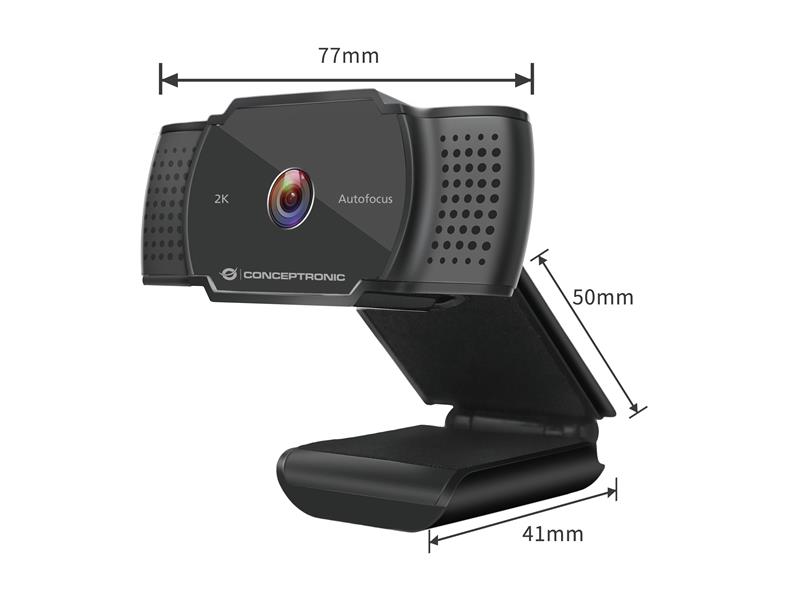 Conceptronic AMDIS02B webcam 5 MP 2592 x 1944 Pixels USB 2.0 Zwart