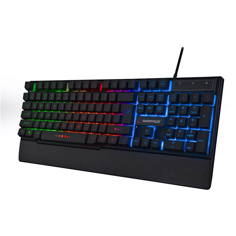 Rampage Gaming Toetsenbord KB-R66 - Rainbow achtergrond verlichting - US Layout - USB