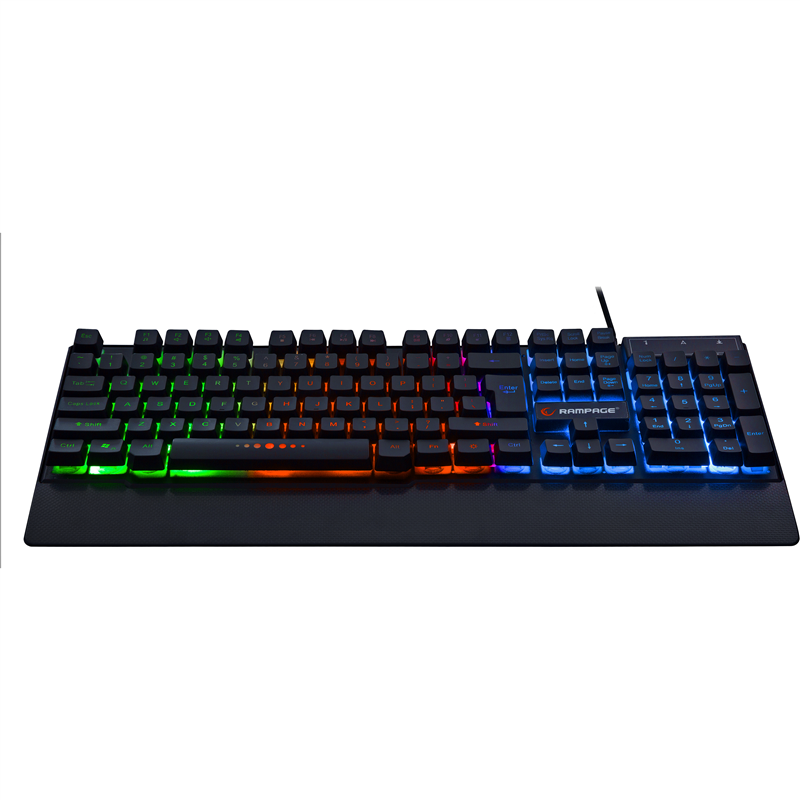 Rampage Gaming Toetsenbord KB-R66 - Rainbow achtergrond verlichting - US Layout - USB