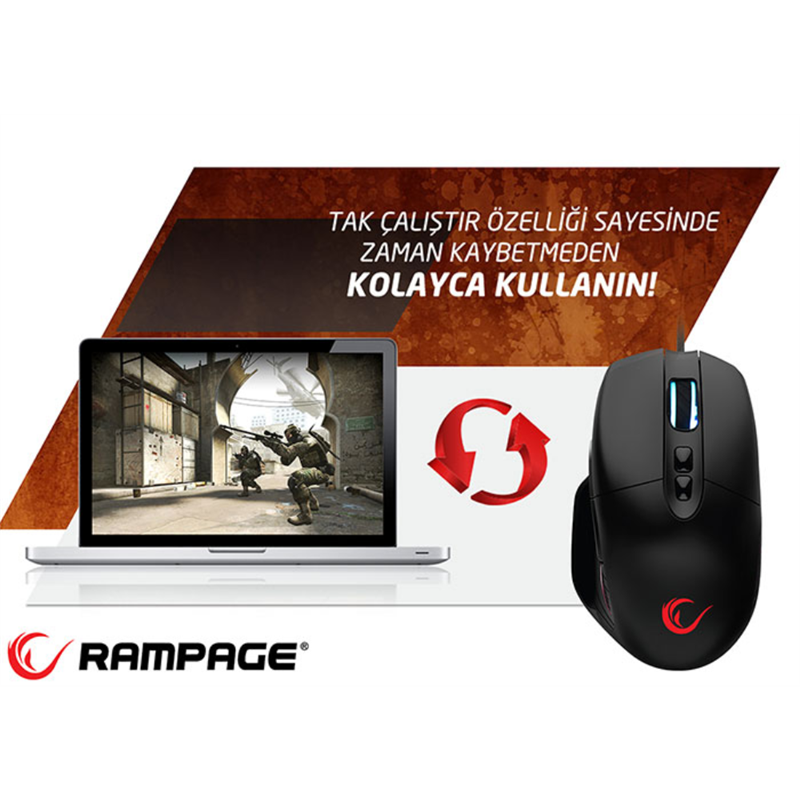 Rampage SMX-R90 Sector gaming muis - RGB -16.000 dpi