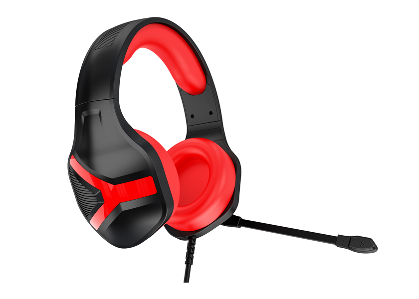 Rampage RM-X1 PYTHON PC Gaming Headset met 3.5mm jack aansluiting - Zwart/Rood