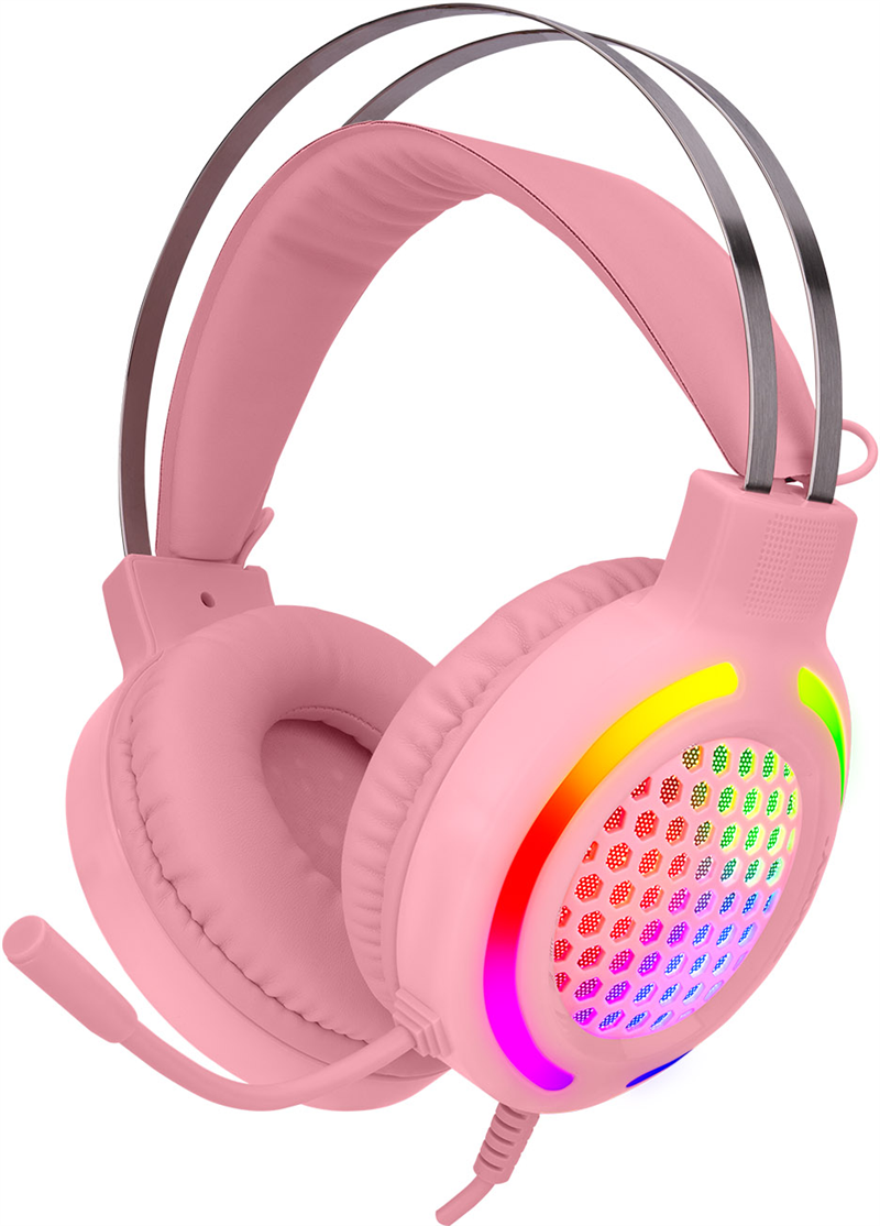 Snopy SN-GX82 Pinky PC Gaming Headset LED Roze