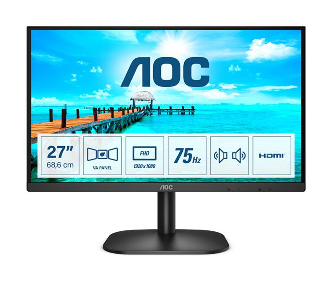 AOC Basic-line 27B2AM LED display 68,6 cm (27"") 19220 x 1080 Pixels Full HD Zwart