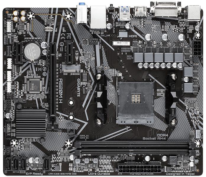 Gigabyte A520M H (rev. 1.0) Socket AM4 micro ATX