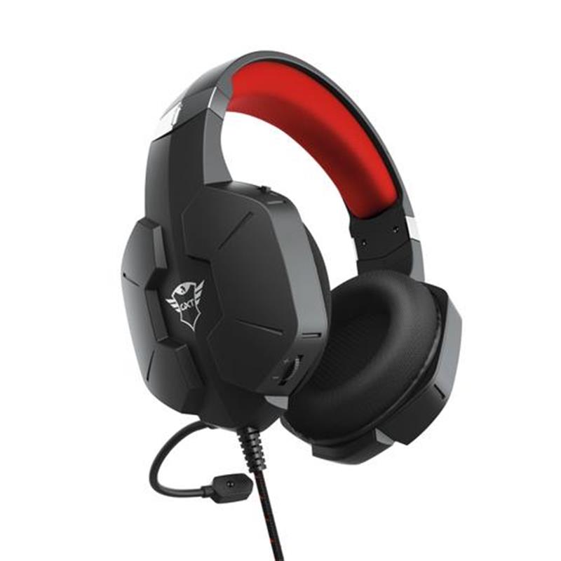 Trust GXT 323 Carus Headset Hoofdband 3,5mm-connector Zwart, Rood