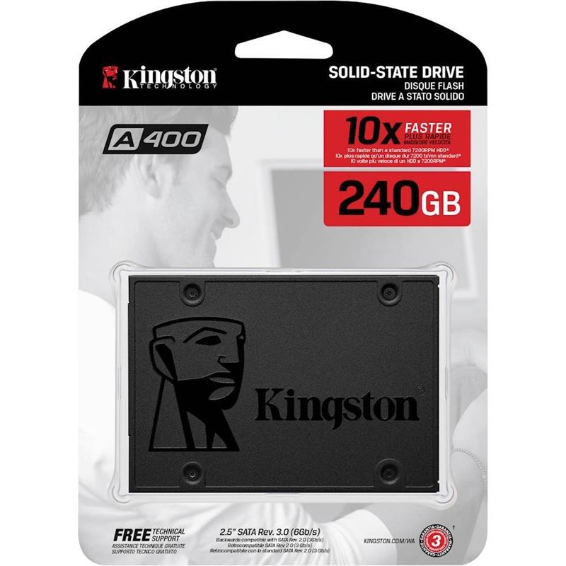Kingston A400 240GB 2.5 SATA SSD - 500 MB/s