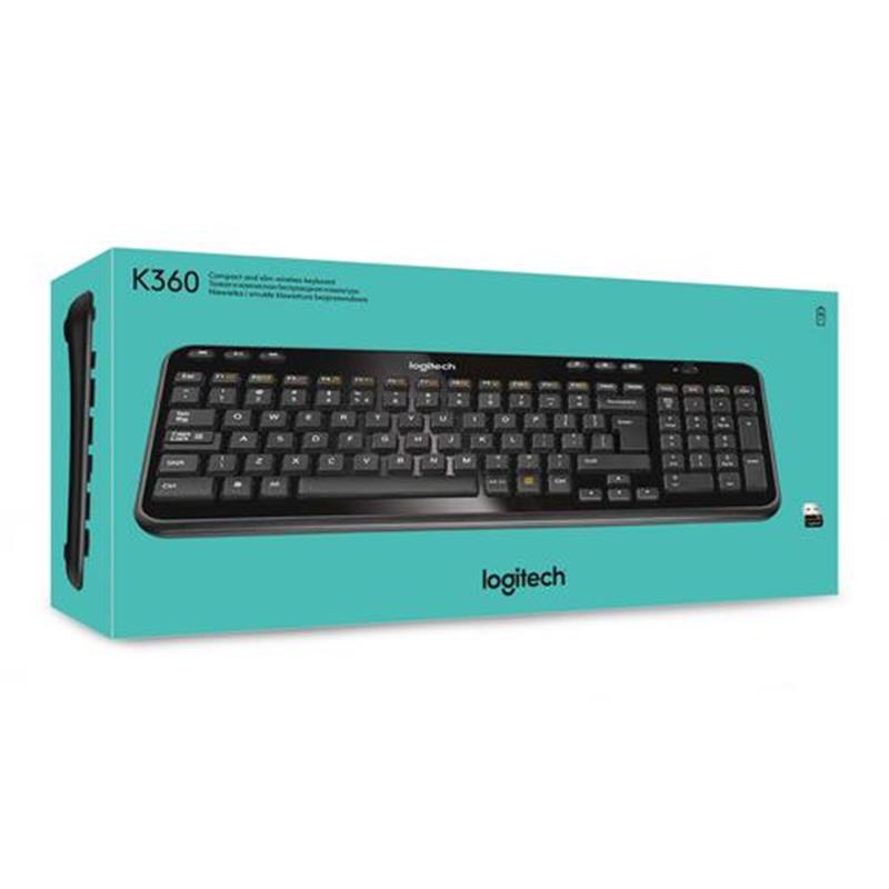 Logitech K360 toetsenbord RF Draadloos QWERTY Nederlands Zwart