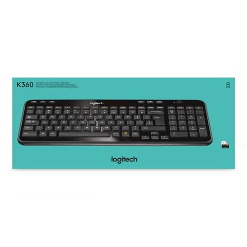 Logitech K360 toetsenbord RF Draadloos QWERTY Nederlands Zwart