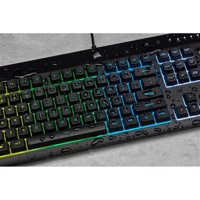 COR K55 RGB PRO Gaming Keyboard BacklitZoned RGB LED Rubberdome