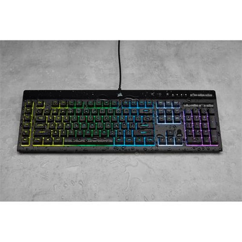 COR K55 RGB PRO Gaming Keyboard BacklitZoned RGB LED Rubberdome