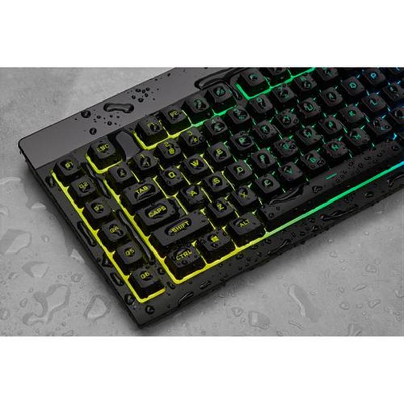 COR K55 RGB PRO Gaming Keyboard BacklitZoned RGB LED Rubberdome