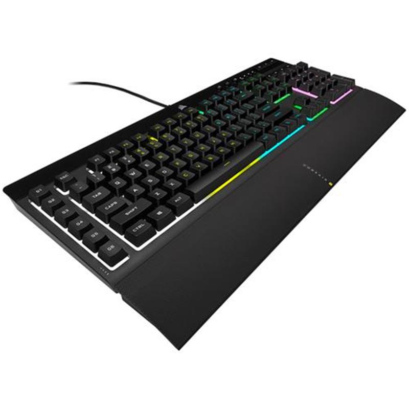 COR K55 RGB PRO Gaming Keyboard BacklitZoned RGB LED Rubberdome