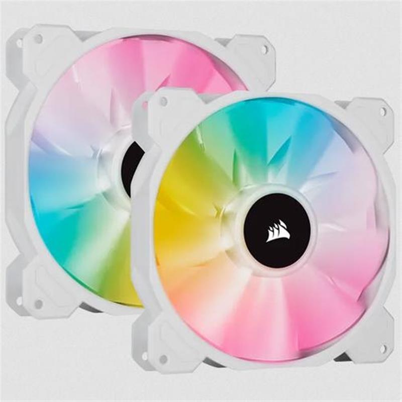 Corsair White SP140 RGB ELITE 140mm Fan 2p