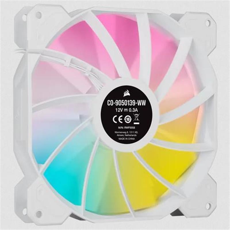 Corsair White SP140 RGB ELITE 140mm Fan 2p