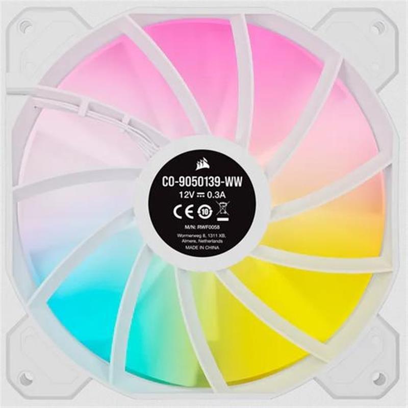 Corsair White SP140 RGB ELITE 140mm Fan 2p