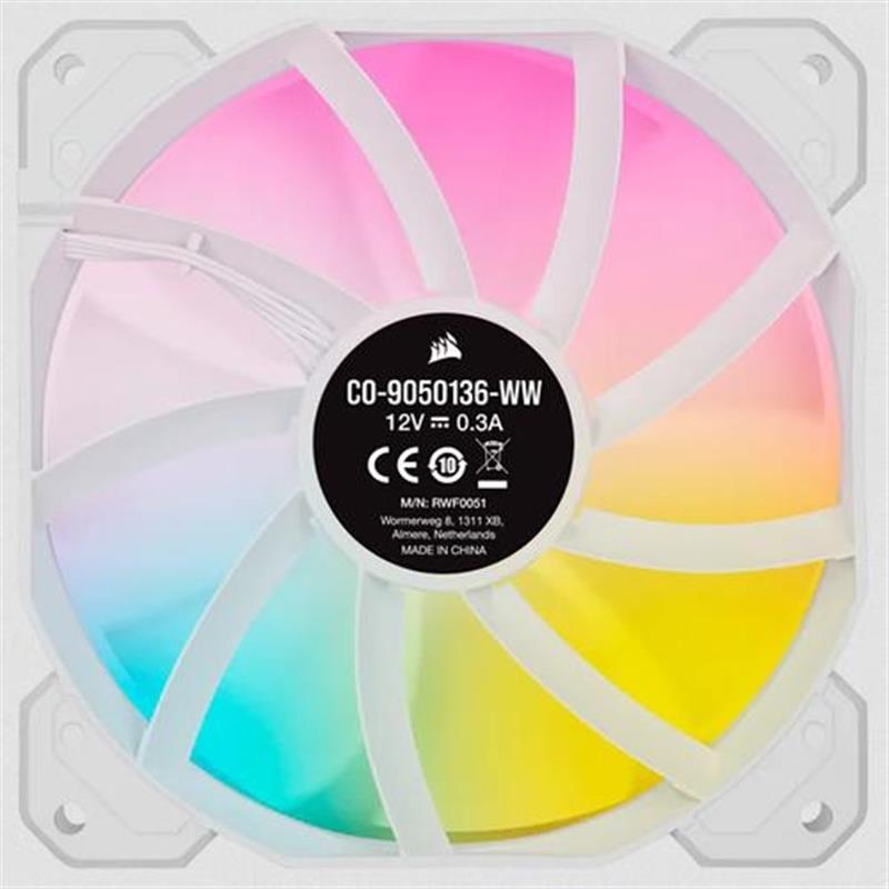 Corsair White SP120 RGB ELITE 120mm Fan 1p