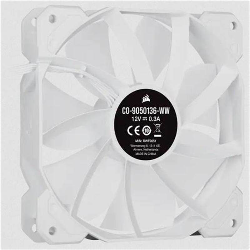 Corsair White SP120 RGB ELITE 120mm Fan 1p