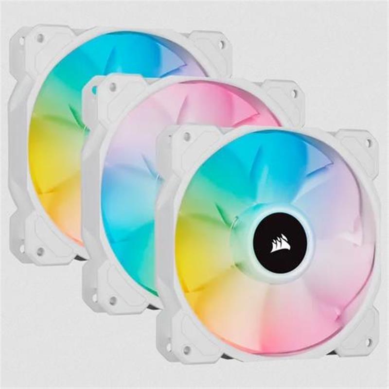 Corsair White SP120 RGB ELITE 120mm Fan 3p