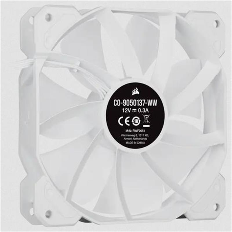 Corsair White SP120 RGB ELITE 120mm Fan 3p