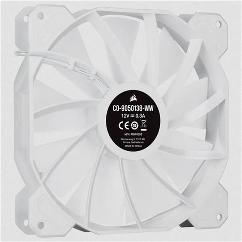 Corsair White SP140 RGB ELITE 140mm Fan 1p