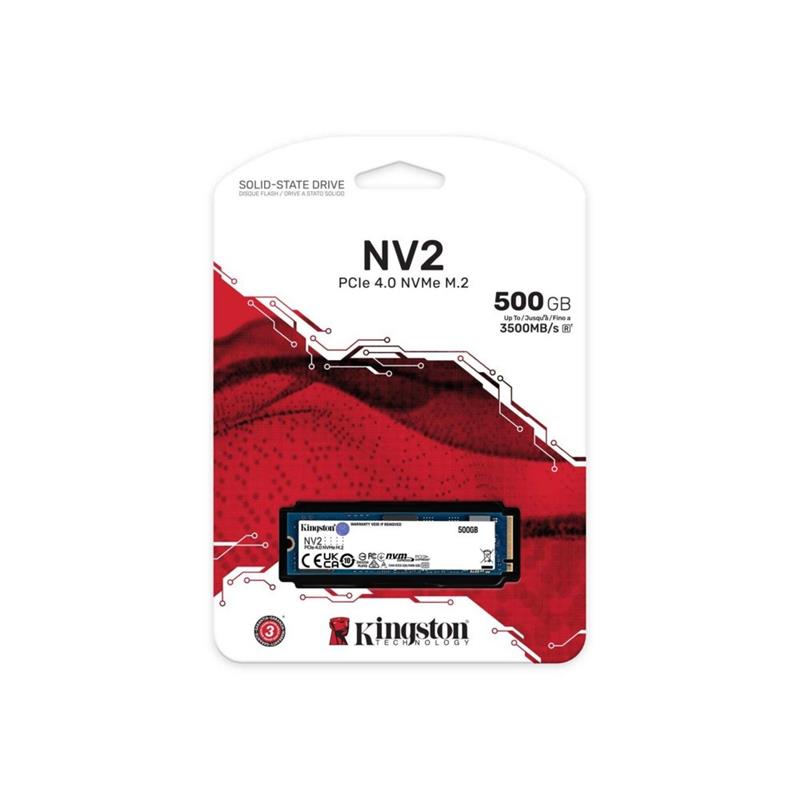 Kingston NV2 500GB NVMe SSD M.2 - 3500 MB/s