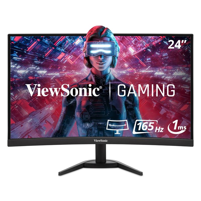 LED monitor - Full HD curved - 24inch - 250 nits - resp 1ms - incl 2x2W speakers 165Hz FreeSync Premium