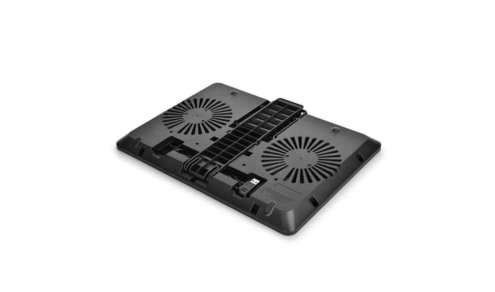 DeepCool U PAL notebook cooling pad 39,6 cm (15.6"") 1000 RPM Zwart