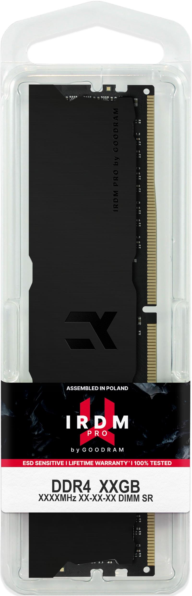 GOODRAM 2x8GB IRDM PRO DDR4 DEEP BLACK Dual Channel kit 3600MHz CL18 SR DIMM - DEEP BLACK - GOODRAM 2x8GB IRDM PRO DDR4 DEEP BLACK Dual Channel kit 3600MHz CL18 SR DIMM - DEEP BLACK -