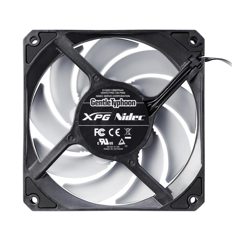 XPG VENTO PRO 120 PWM Computer behuizing Ventilator 12 cm Zwart, Wit 1 stuk(s)